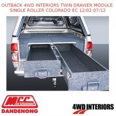 OUTBACK 4WD INTERIORS TWIN DRAWER MODULE - SINGLE ROLLER COLORADO EC 12/02-07/12